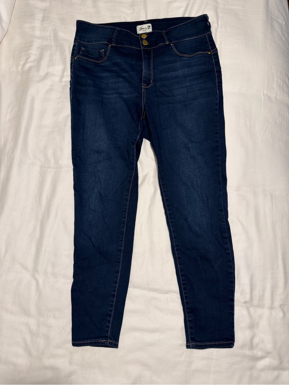 Seven7 Dark Blue Skinny Jeans